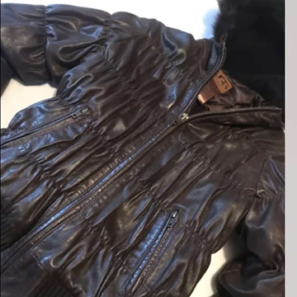 UGG brown leather jacket